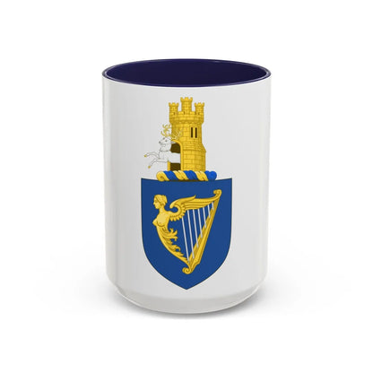 Royal arms of Ireland - Accent Coffee Mug-15oz-Navy-Go Mug Yourself