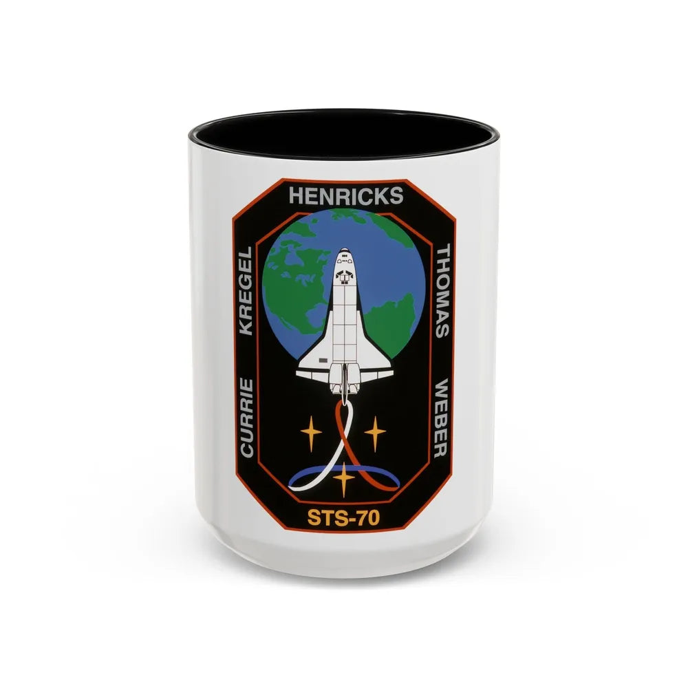 STS 70 (NASA) Accent Coffee Mug-15oz-Black-Go Mug Yourself