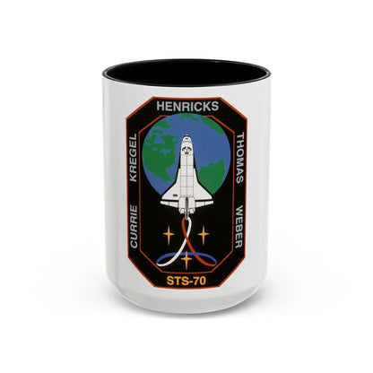 STS 70 (NASA) Accent Coffee Mug-15oz-Black-Go Mug Yourself