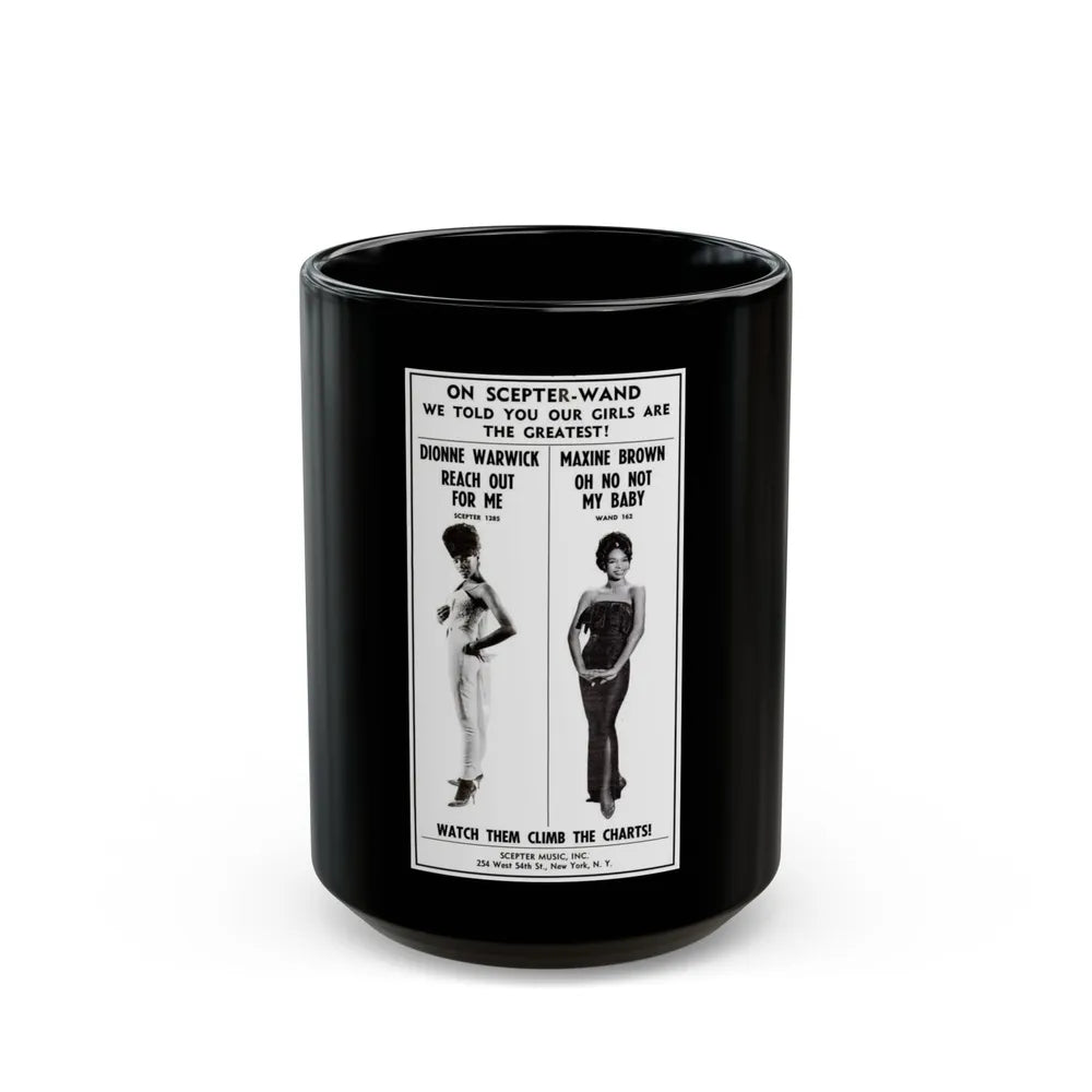 Scepter Records 1964 (Music Poster) Black Coffee Mug-15oz-Go Mug Yourself