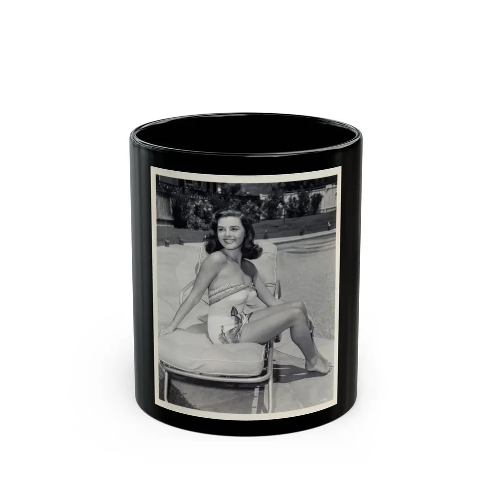 Elaine Stewart #73 (Vintage Female Icon) Black Coffee Mug-11oz-Go Mug Yourself