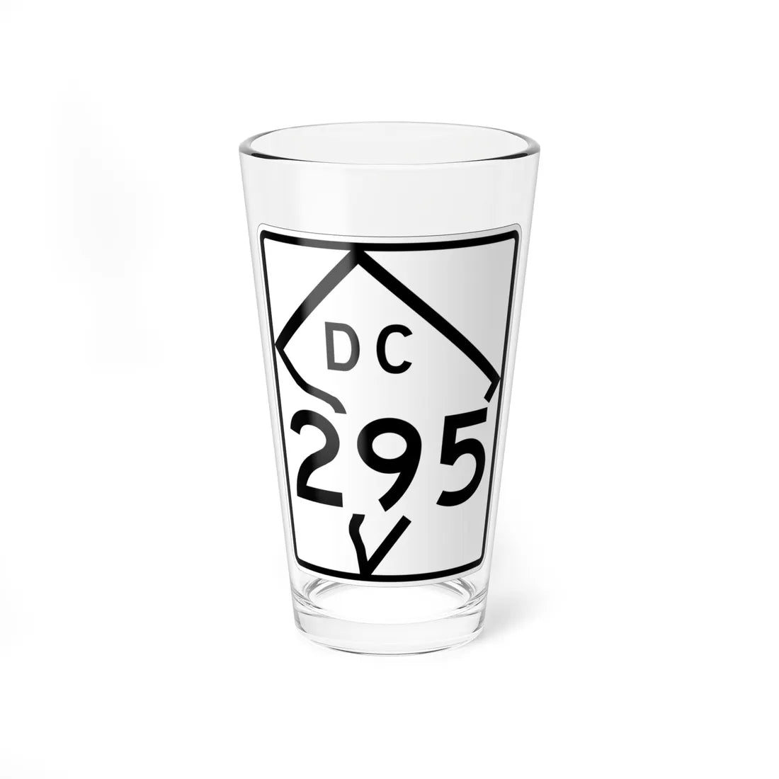 DC-295 (Washington D.C.) (Road Sign) Pint Glass 16oz 16oz - Go Mug Yourself
