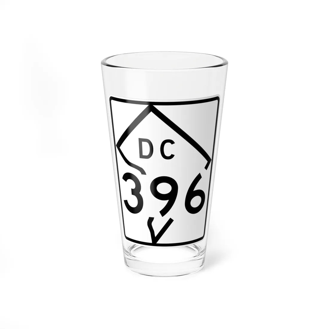 DC-396 (Washington D.C.) (Road Sign) Pint Glass 16oz 16oz - Go Mug Yourself
