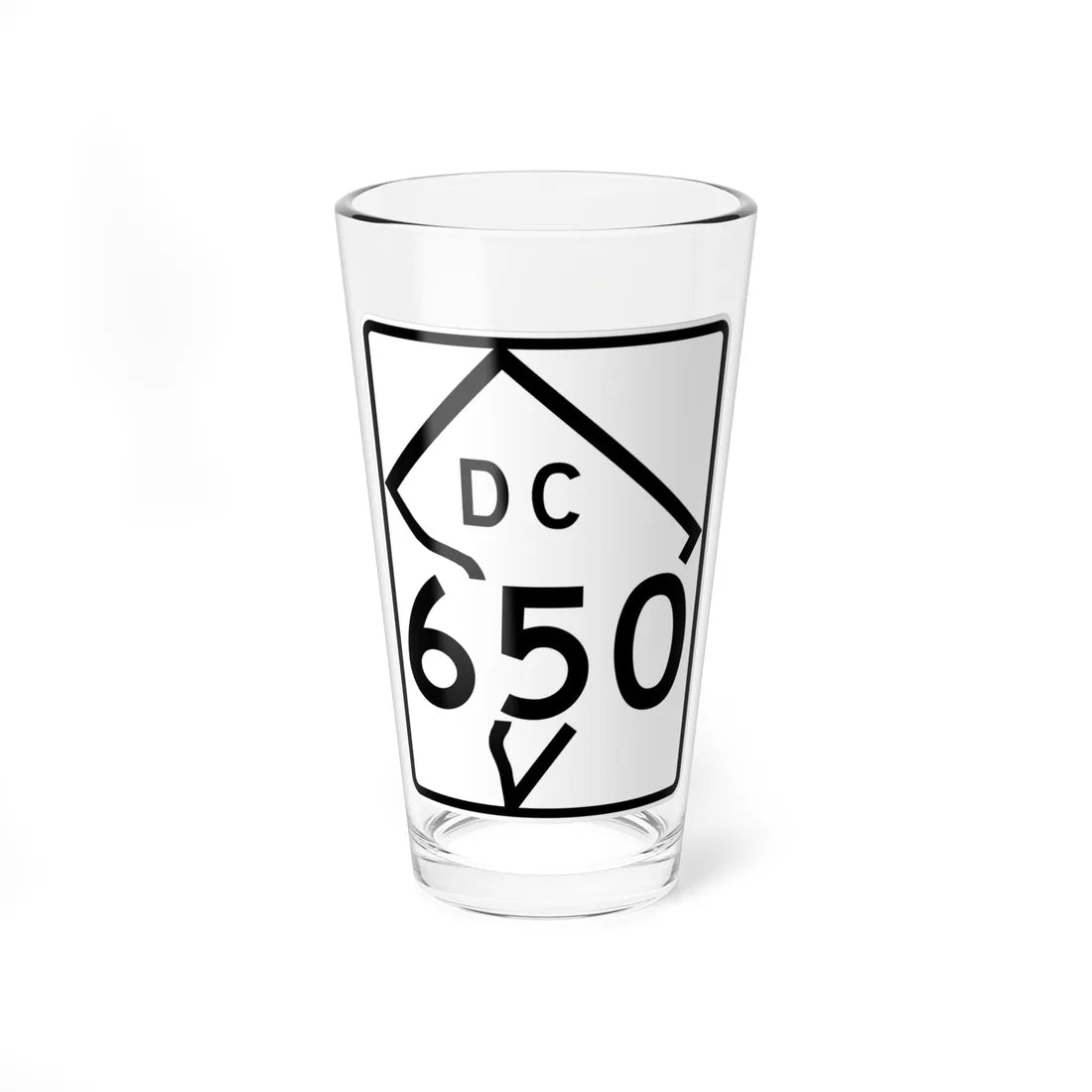DC-650 (Washington D.C.) (Road Sign) Pint Glass 16oz 16oz - Go Mug Yourself