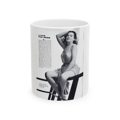 Dawn Richard #44 - Adam Mag. '58 - Inside Cover 1 (Vintage Female Icon) White Coffee Mug-11oz-Go Mug Yourself