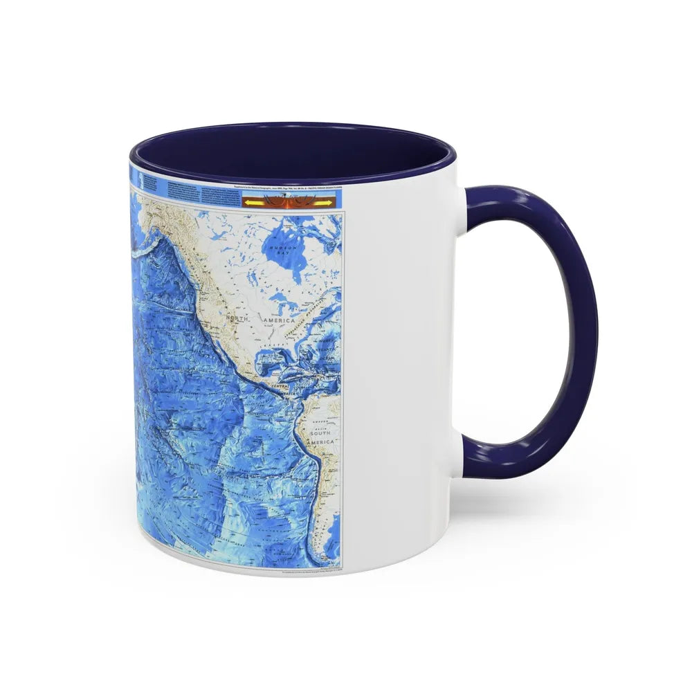 Pacific Ocean (1992) (Map) Accent Coffee Mug-Go Mug Yourself