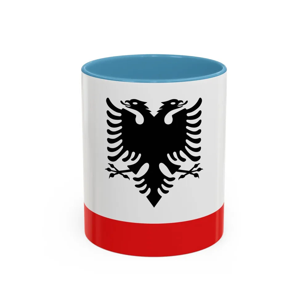 Naval Ensign of Albania - Accent Coffee Mug-11oz-Light Blue-Go Mug Yourself