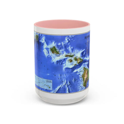 USA - Hawaii (1995) (Map) Accent Coffee Mug-15oz-Pink-Go Mug Yourself