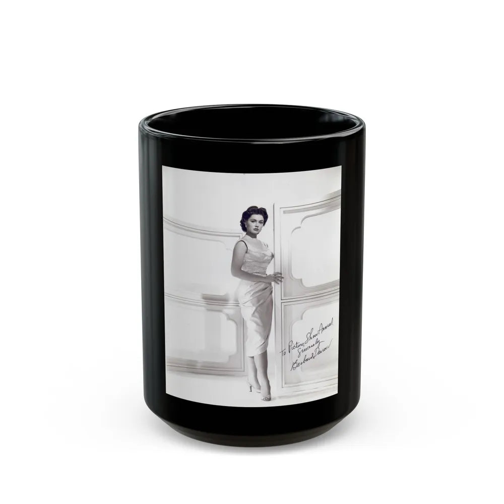 Barbara Darrow #07_1 (Vintage Female Icon) Black Coffee Mug-15oz-Go Mug Yourself