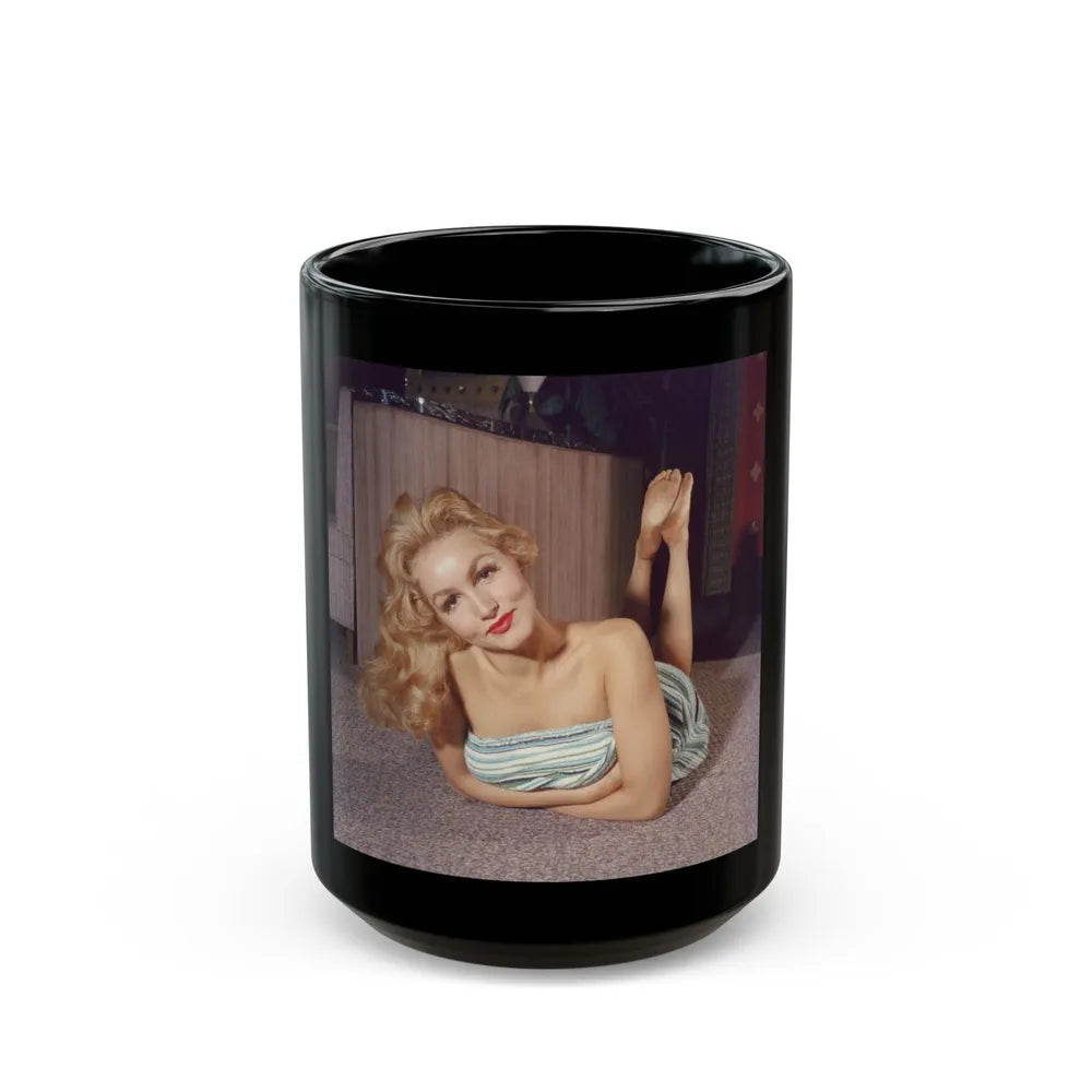 Julie Newmar #638 (Vintage Female Icon) Black Coffee Mug-15oz-Go Mug Yourself