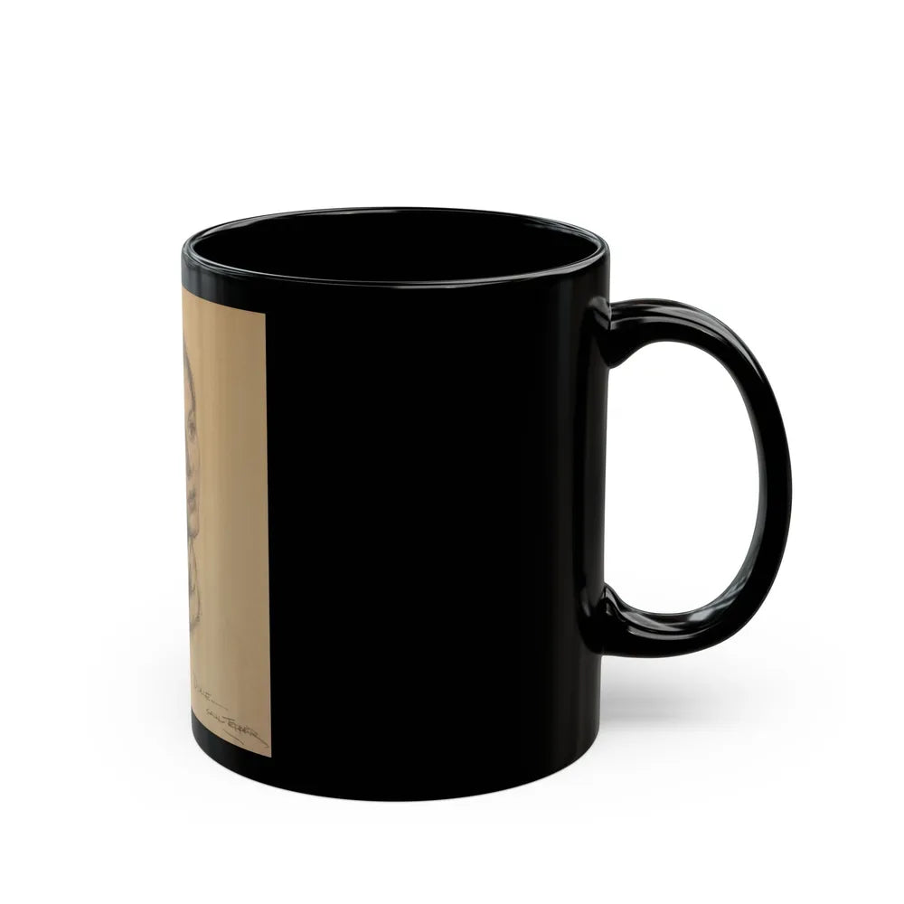 Dixie, Portrait of a Woman - Black Coffee Mug-Go Mug Yourself