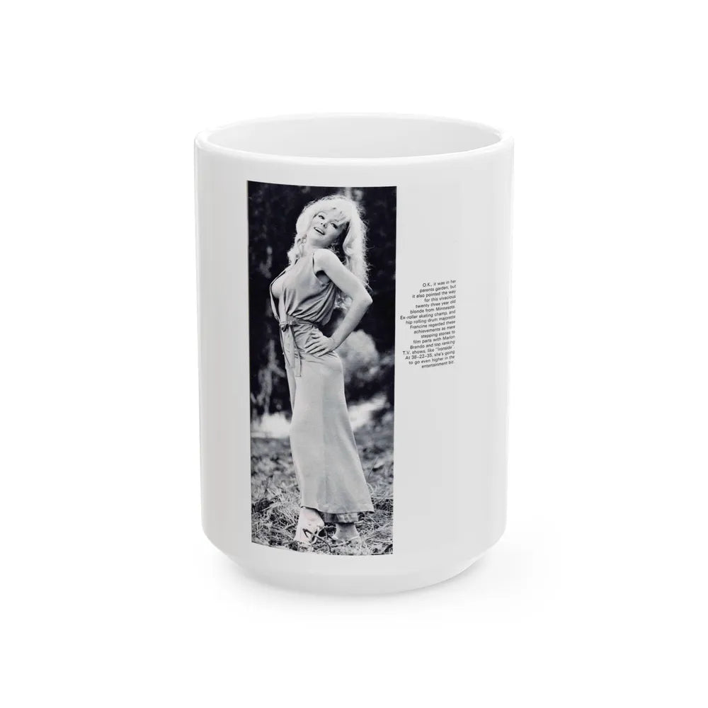 Francine York #44 (Vintage Female Icon) White Coffee Mug-15oz-Go Mug Yourself