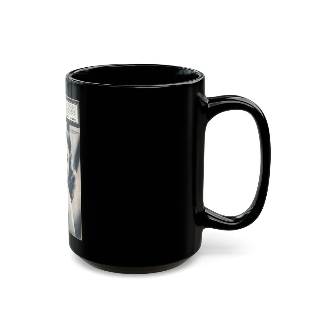 Hazel Court #72 - B&W Magazine Cover (Vintage Female Icon) Black Coffee Mug-Go Mug Yourself