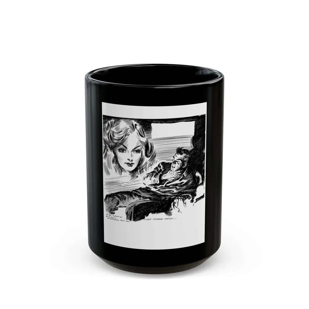 Dime Mystery magazine Illustration, 1949 - Black Coffee Mug-15oz-Go Mug Yourself