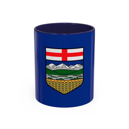 Flag of Alberta Canada - Accent Coffee Mug-11oz-Navy-Go Mug Yourself