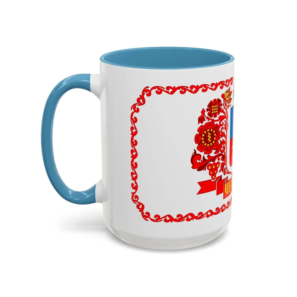 Flag of Cherkasy Ukraine - Accent Coffee Mug-Go Mug Yourself