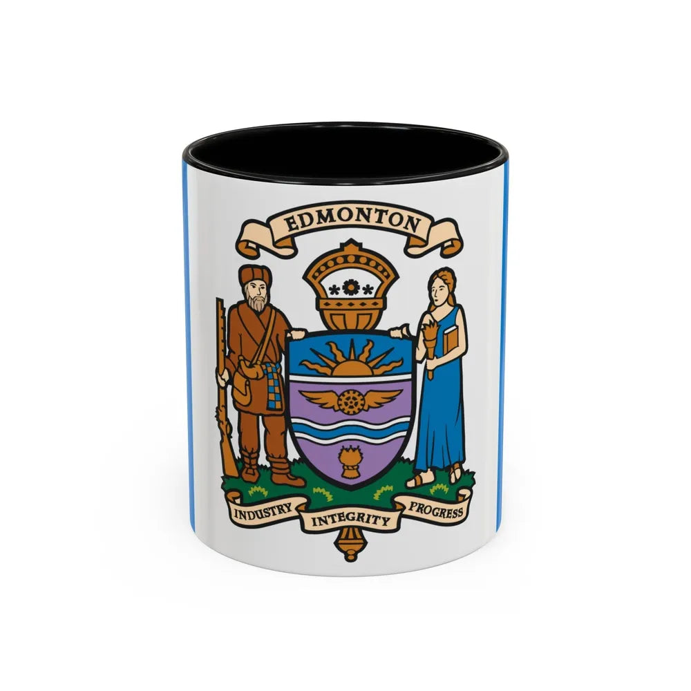 Flag of Edmonton Canada - Accent Coffee Mug-11oz-Black-Go Mug Yourself