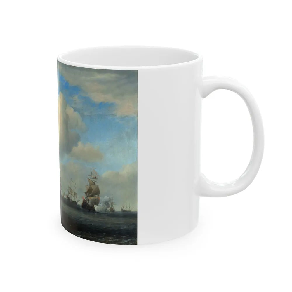 Willem van de Velde the Younger (1633-1707) The four captured English men-of-war - Swiftsure, Seven Oaks-0 - White Coffee Mug-Go Mug Yourself