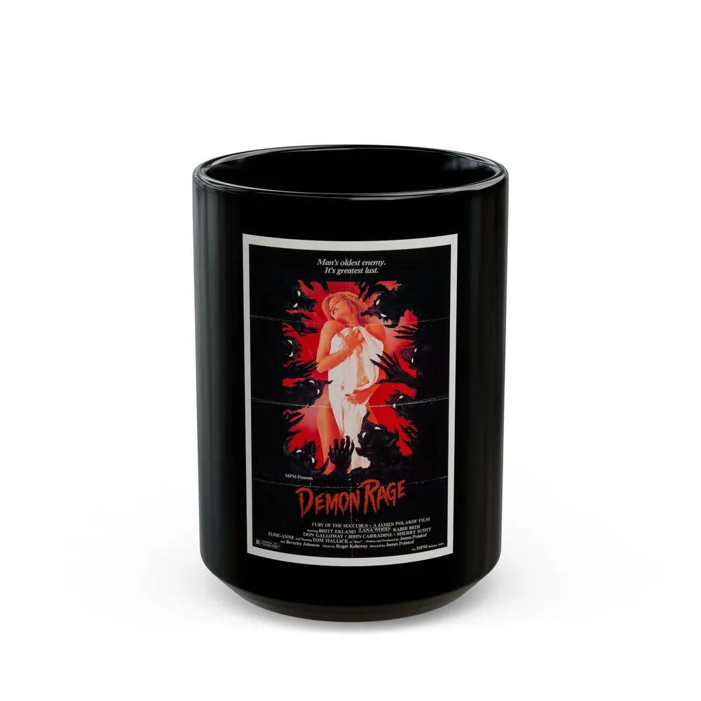 DEMON RAGE (FURY OF THE SUCCUBUS) 1982 Movie Poster - Black Coffee Mug-15oz-Go Mug Yourself