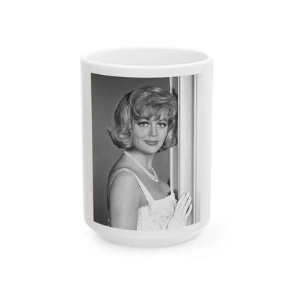 Dorothy Malone #91 1 (Vintage Female Icon) White Coffee Mug-15oz-Go Mug Yourself