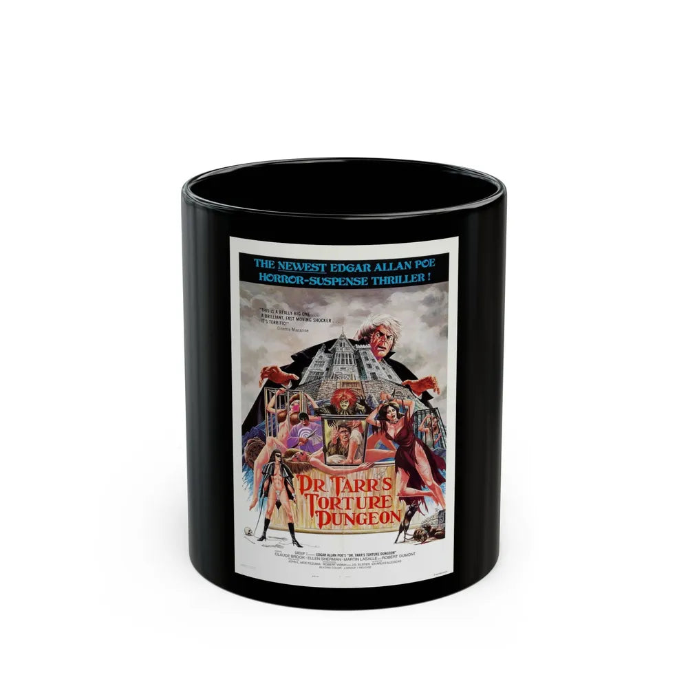 DR. TARR'S TORTURE DUNGEON 1973 Movie Poster - Black Coffee Mug-11oz-Go Mug Yourself