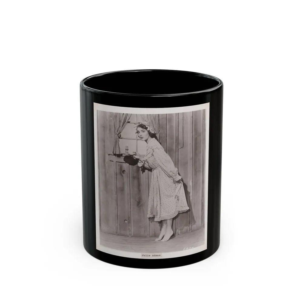 Julia Adams #69 (Vintage Female Icon) Black Coffee Mug-11oz-Go Mug Yourself