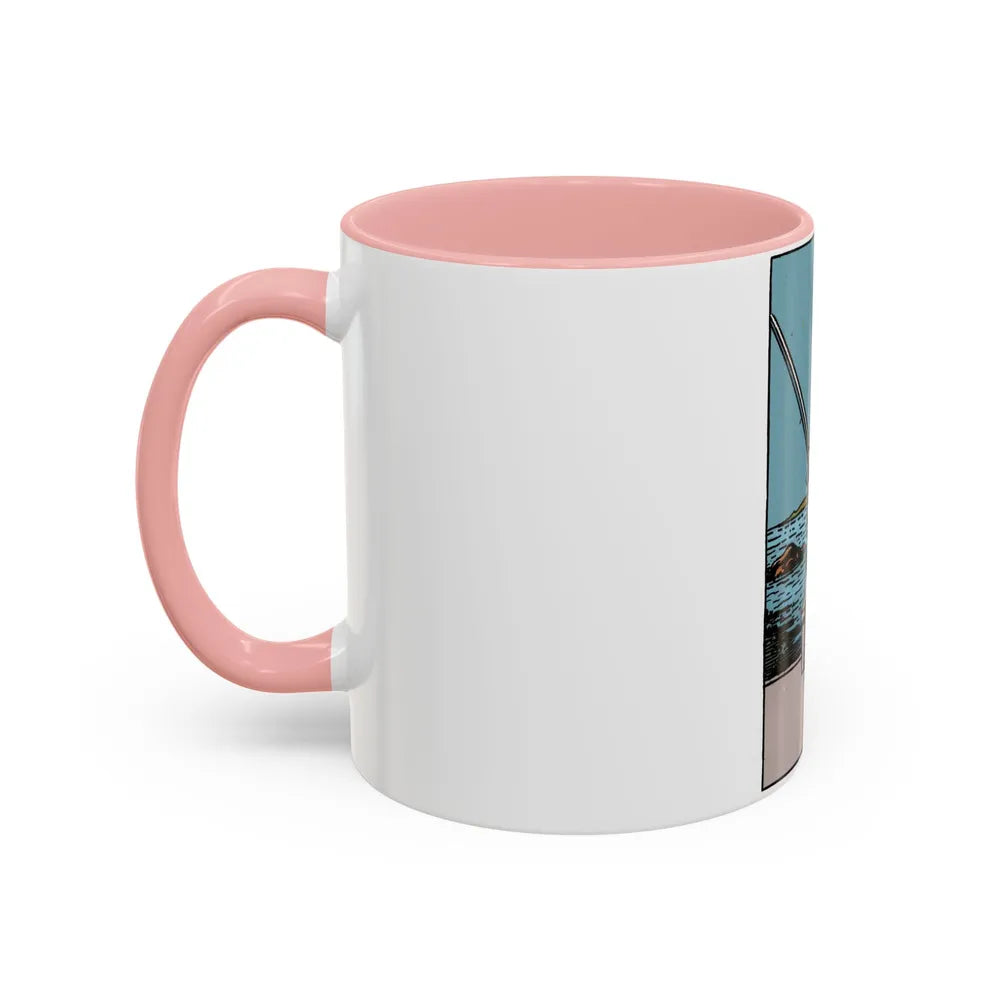 The 2 of Swords (Tarot Card) Accent Coffee Mug-Go Mug Yourself