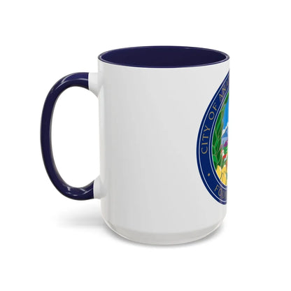 Seal of Anaheim California - Accent Coffee Mug-Go Mug Yourself