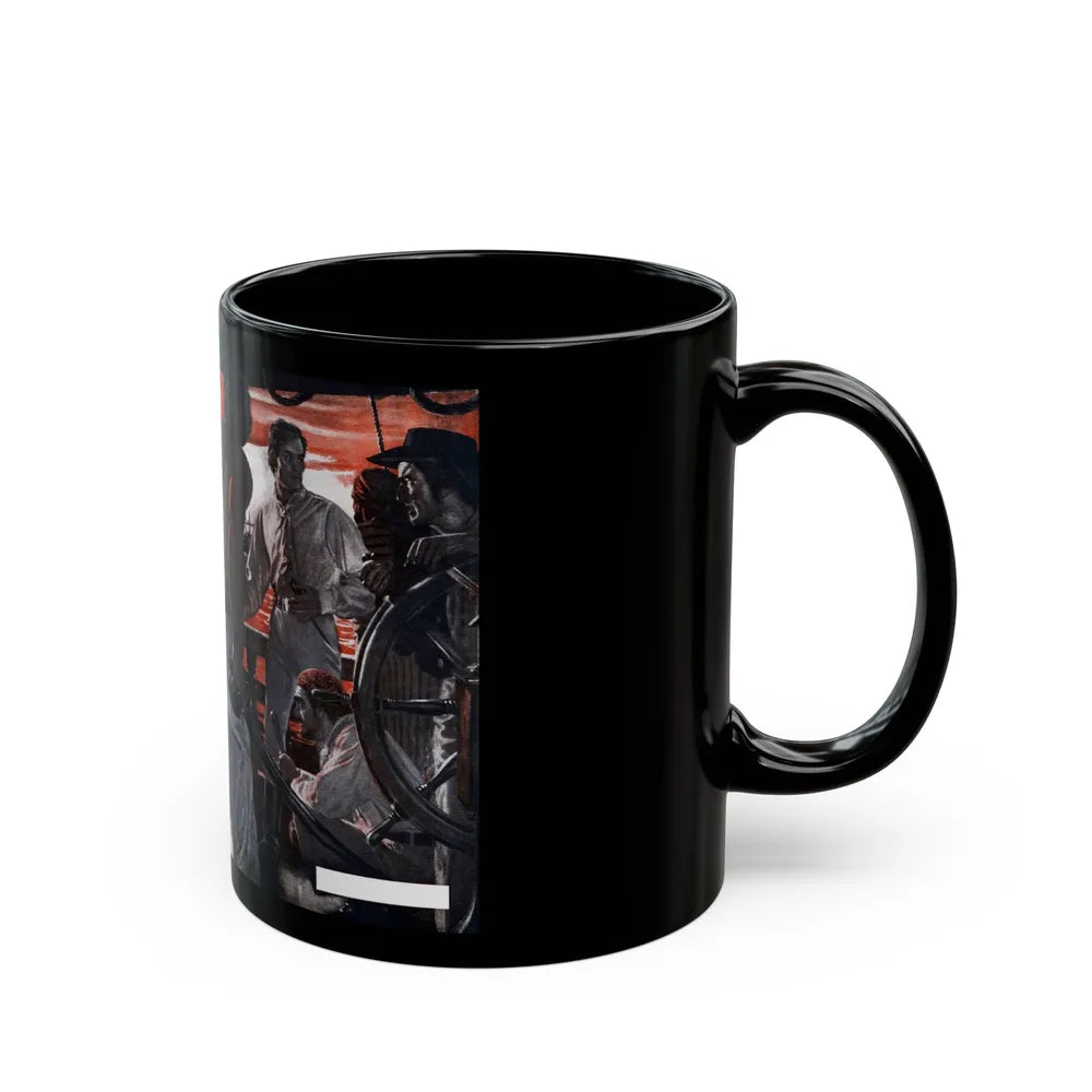 Captain Jeff's Secret Weapon, Argosy, May 1949 - Black Coffee Mug-Go Mug Yourself