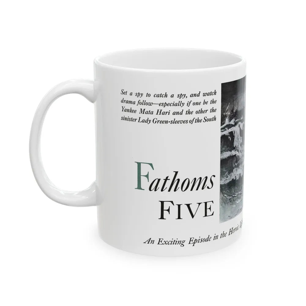 Fathoms Five (1), Cosmopolitan, January 1933 - White Coffee Mug-Go Mug Yourself