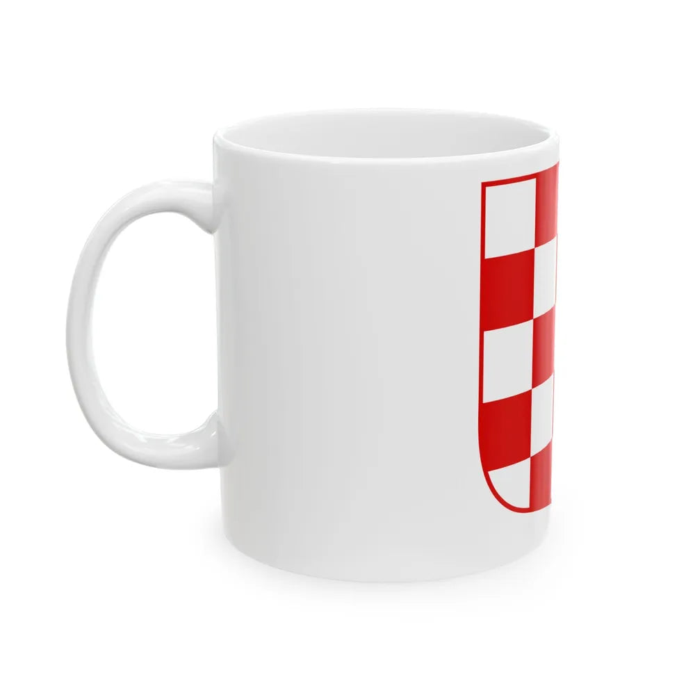 Coat of arms of Croatia (white chequy) - White Coffee Mug-Go Mug Yourself