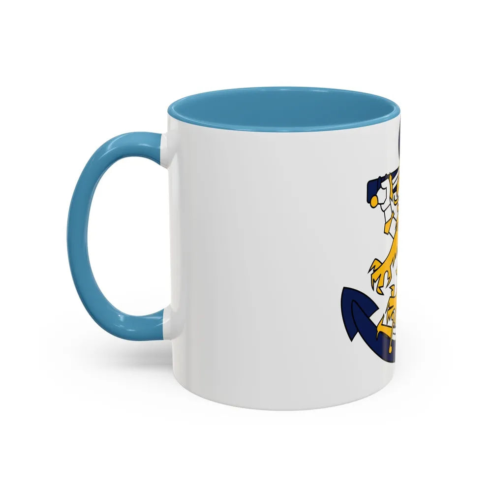 Coat of Arms of Finnish Navy - Accent Coffee Mug-Go Mug Yourself