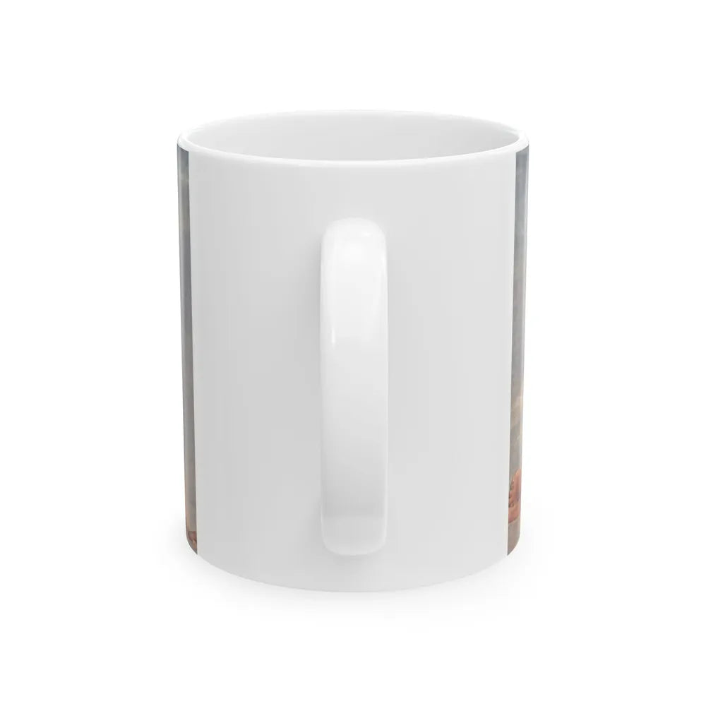 Julie Ege #94 - See through wet top 1 (Vintage Female Icon) White Coffee Mug-Go Mug Yourself