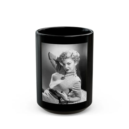 Barbara Nichols #464 (Vintage Female Icon) Black Coffee Mug-15oz-Go Mug Yourself