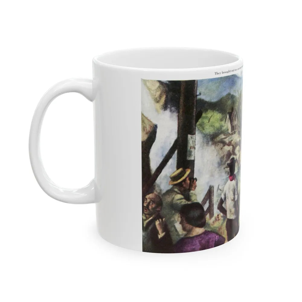 Fugitive From Terror (3), Saturday Evening Post, April 9, 1949 - White Coffee Mug-Go Mug Yourself