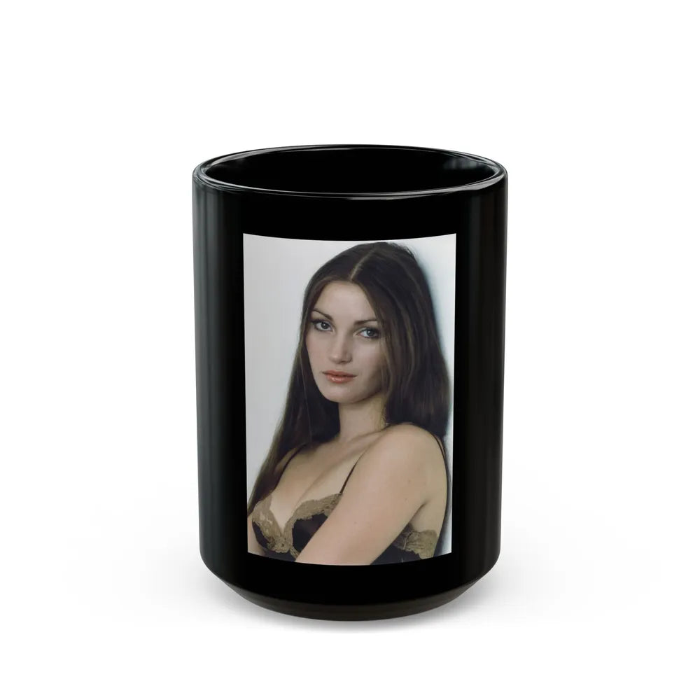 Jane Seymour #84 (Vintage Female Icon) Black Coffee Mug-15oz-Go Mug Yourself