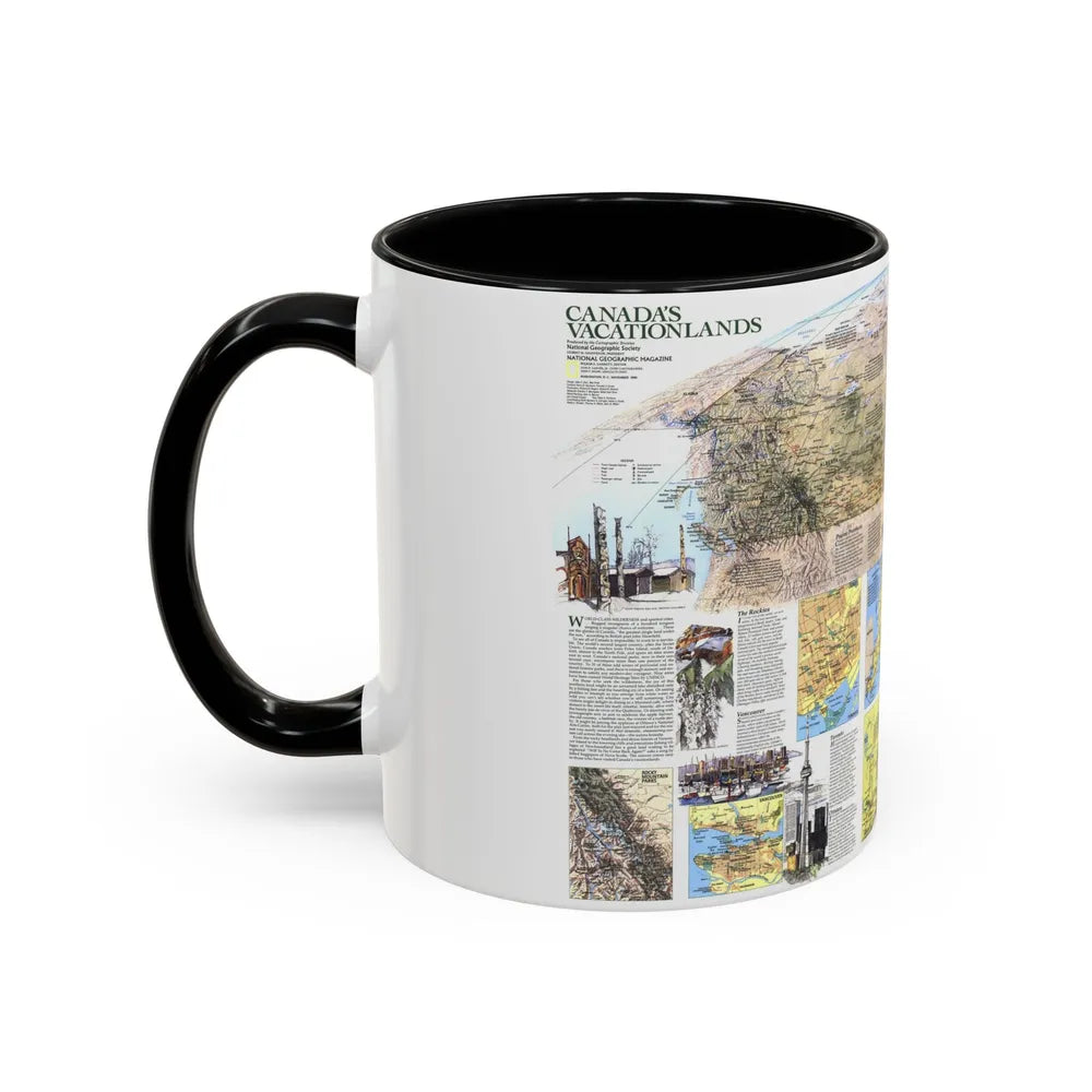 Canada - Vacationlands (1985) (Map) Accent Coffee Mug-Go Mug Yourself