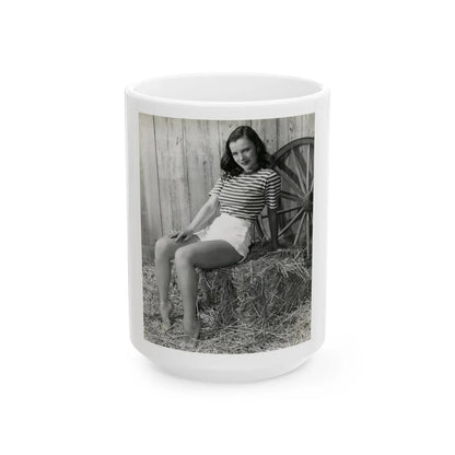 Ella Raines #189 (Vintage Female Icon) White Coffee Mug-15oz-Go Mug Yourself