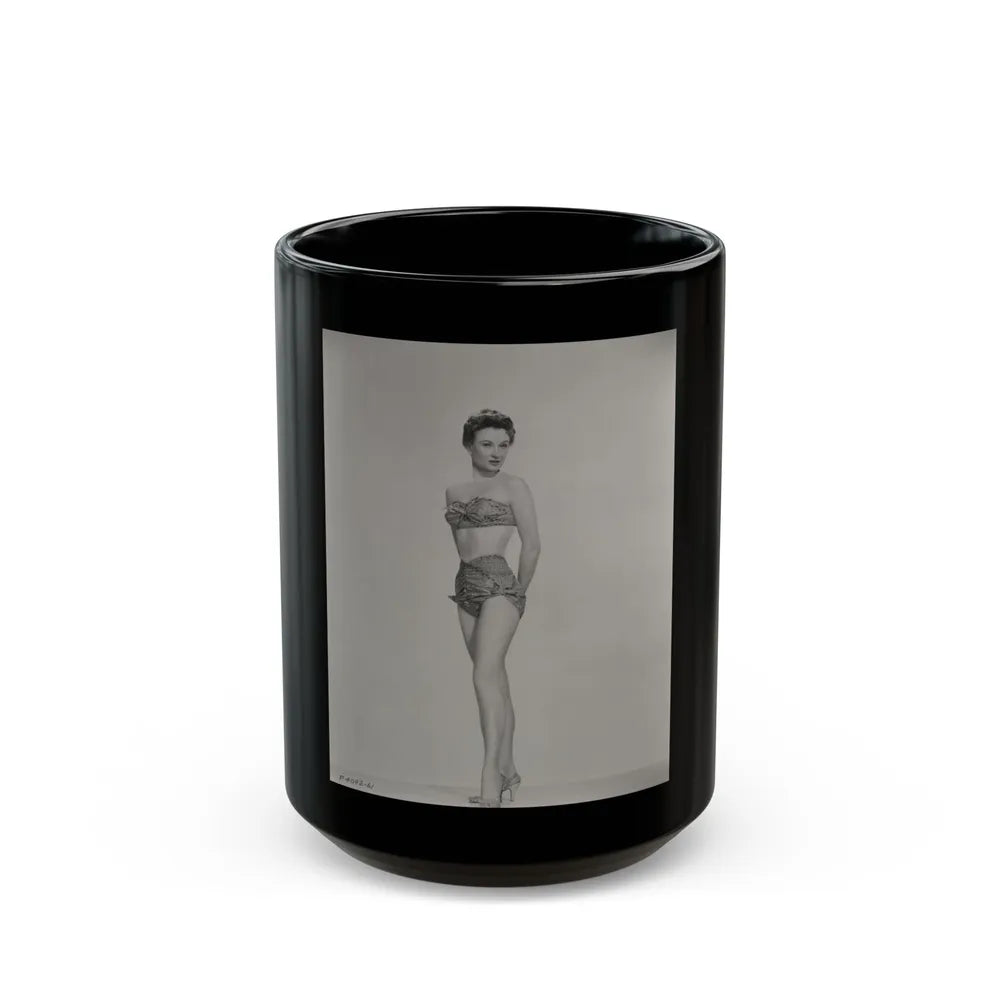 Carol Ohmart #08 - Negative Struck 50's Era Pin-Up Photo High Quality Re-Print (Vintage Female Icon) Black Coffee Mug-15oz-Go Mug Yourself