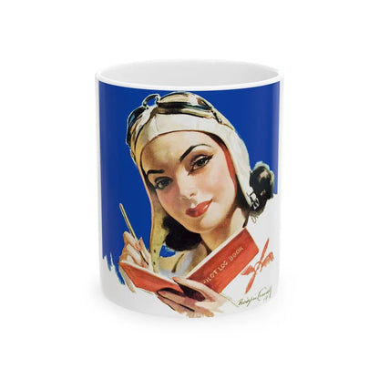 Fighter Flight, Cosmopolitan cover, May 1941 - White Coffee Mug-11oz-Go Mug Yourself