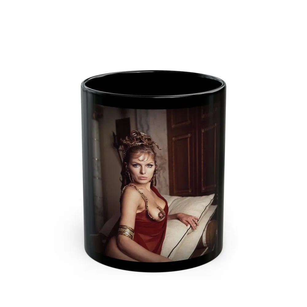 Julie Ege #253 (Vintage Female Icon) Black Coffee Mug-11oz-Go Mug Yourself