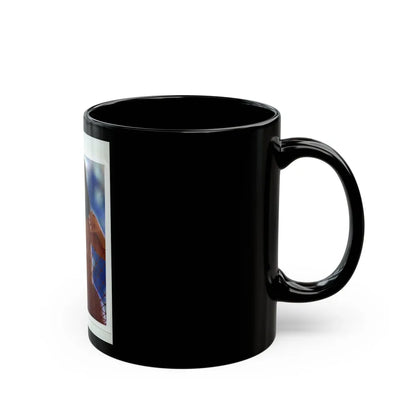 Victoria Vetri #69 - Topless (Vintage Female Icon) Black Coffee Mug-Go Mug Yourself