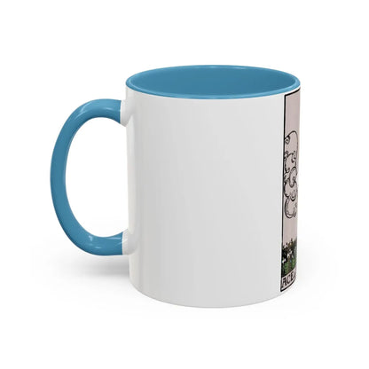 The Ace of p of Pentacles (Tarot Card) Accent Coffee Mug-Go Mug Yourself