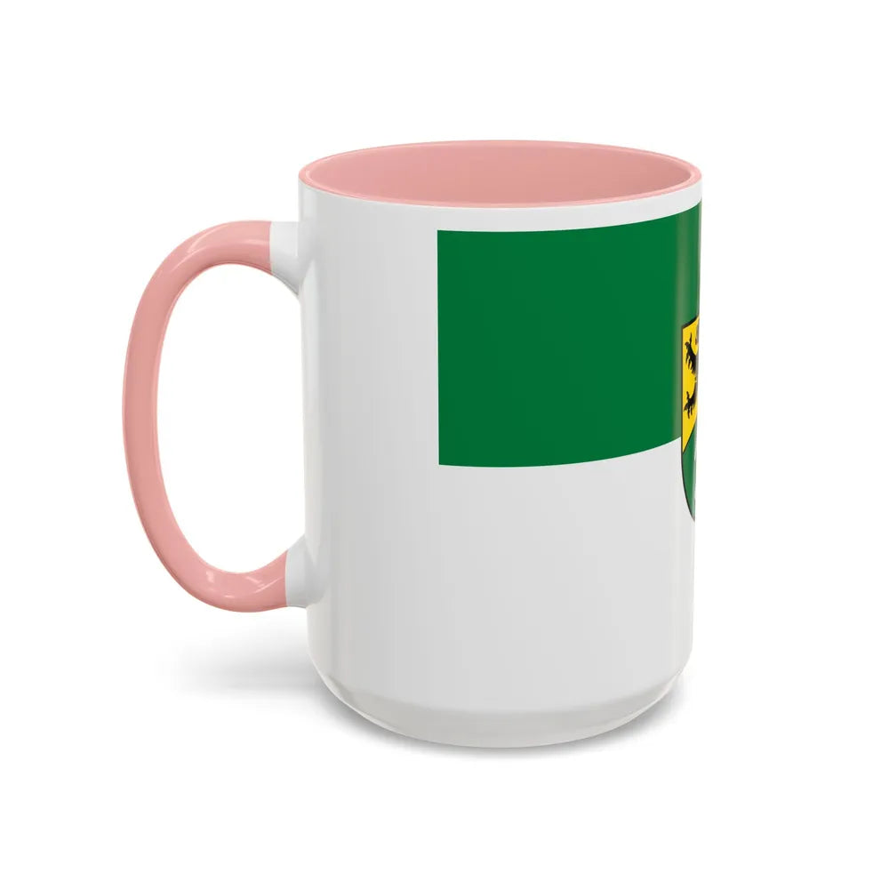 Flag of Erzgebirgskreises Germany - Accent Coffee Mug-Go Mug Yourself