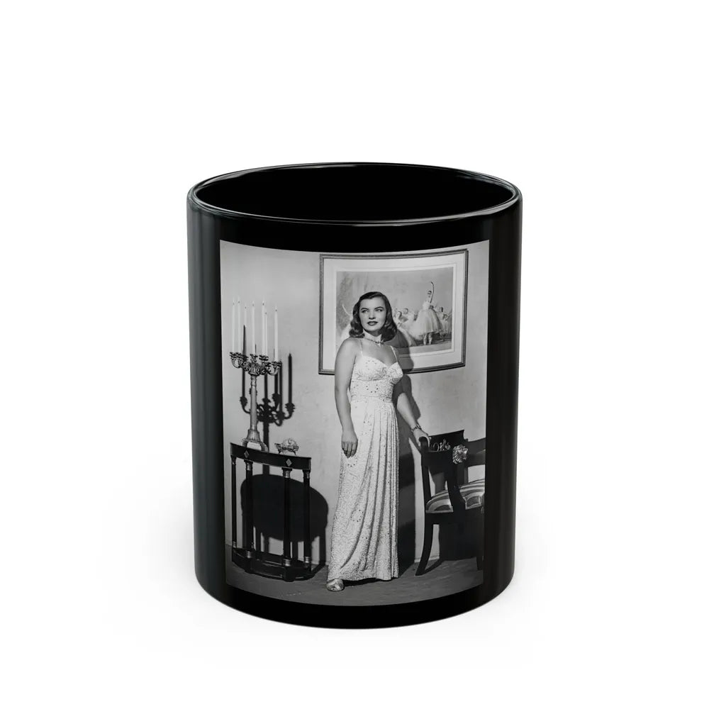 Ella Raines #175 (Vintage Female Icon) Black Coffee Mug-11oz-Go Mug Yourself