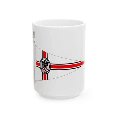 DDAC Wimpel mit Spitze (Germany) White Coffee Mug 15oz - Go Mug Yourself