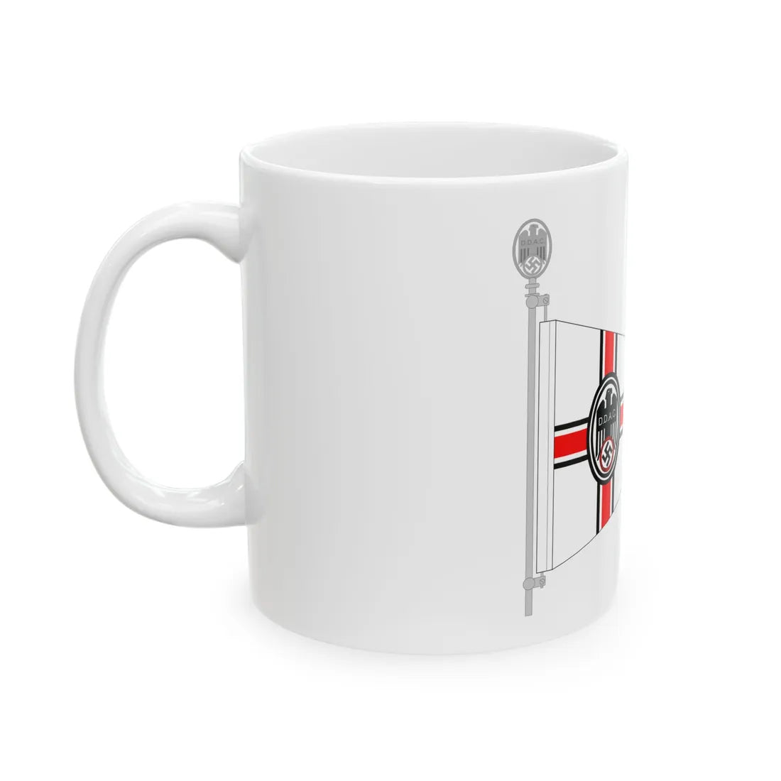 DDAC Wimpel mit Spitze (Germany) White Coffee Mug - Go Mug Yourself