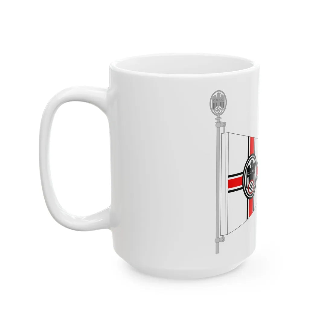 DDAC Wimpel mit Spitze (Germany) White Coffee Mug - Go Mug Yourself