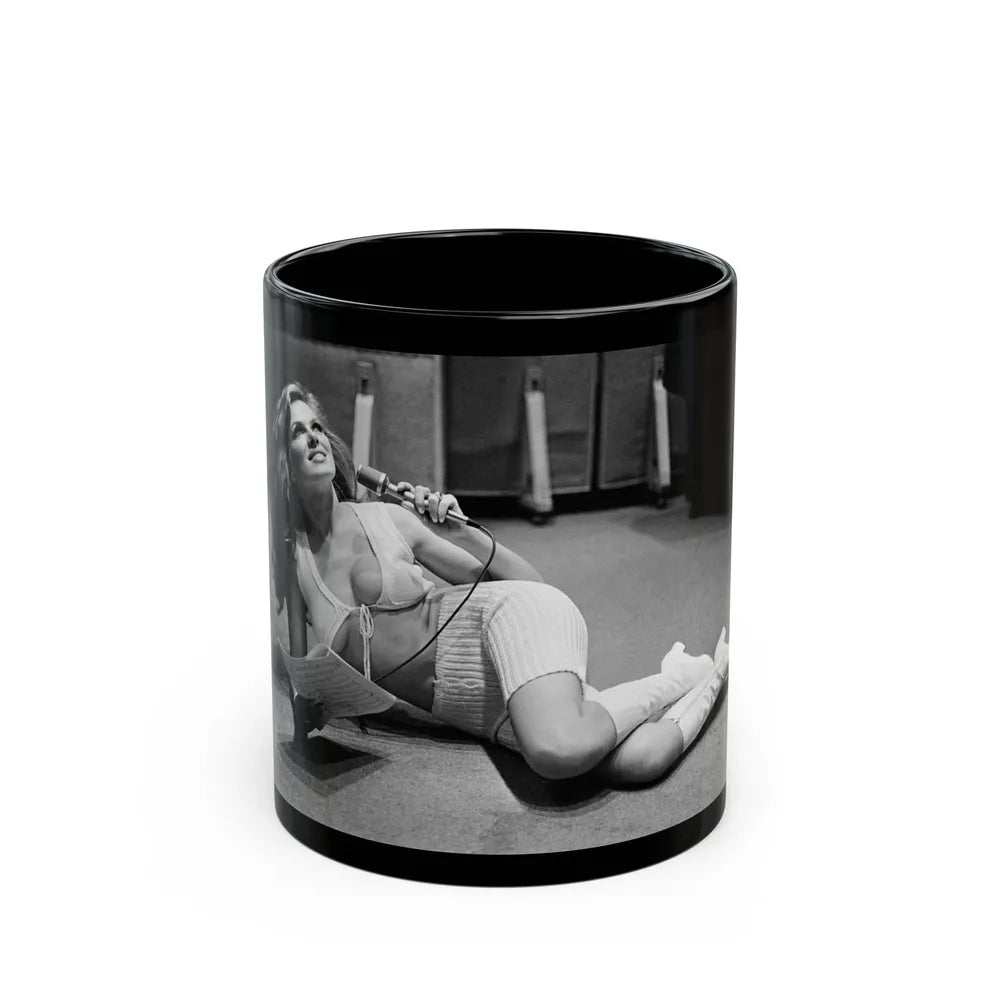 Julie Ege #235 (Vintage Female Icon) Black Coffee Mug-11oz-Go Mug Yourself