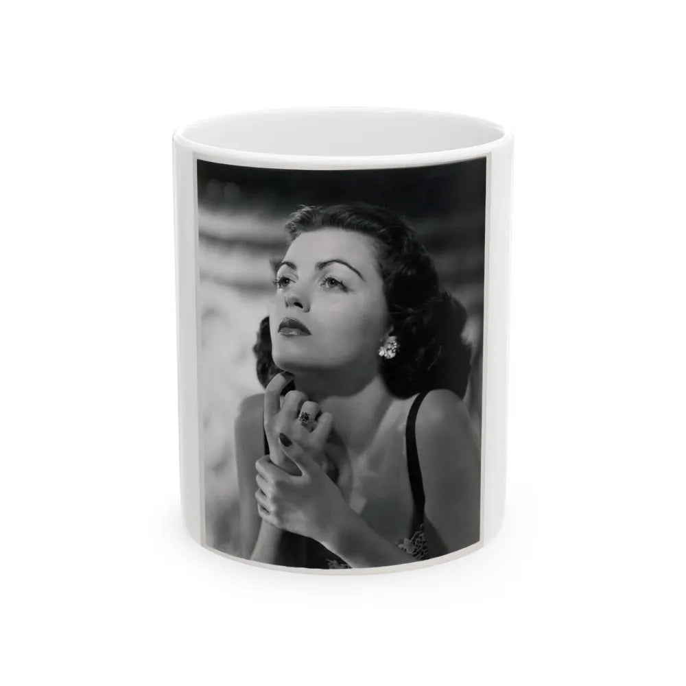 Faith Domergue #188 (Vintage Female Icon) White Coffee Mug-11oz-Go Mug Yourself